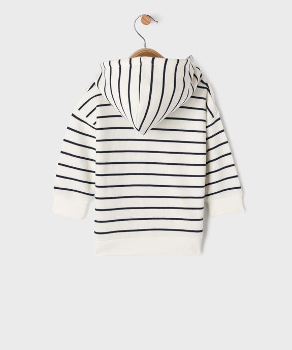 Sweat bébé garçon à rayures avec capuche vue7 - GEMO(BEBE DEBT) - GEMO