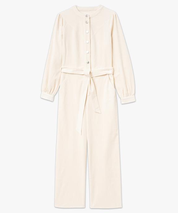 Combinaison pantalon à manches longues  en velours côtelé femme vue5 - GEMO(FEMME PAP) - GEMO