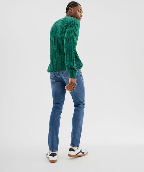 Jean Slim délavé en coton stretch homme vue4 - GEMO (HOMME) - GEMO