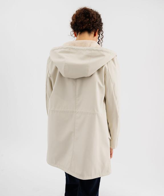 Imperméable déperlant à capuche rayée femme - LuluCastagnette vue7 - LULUCASTAGNETTE - GEMO