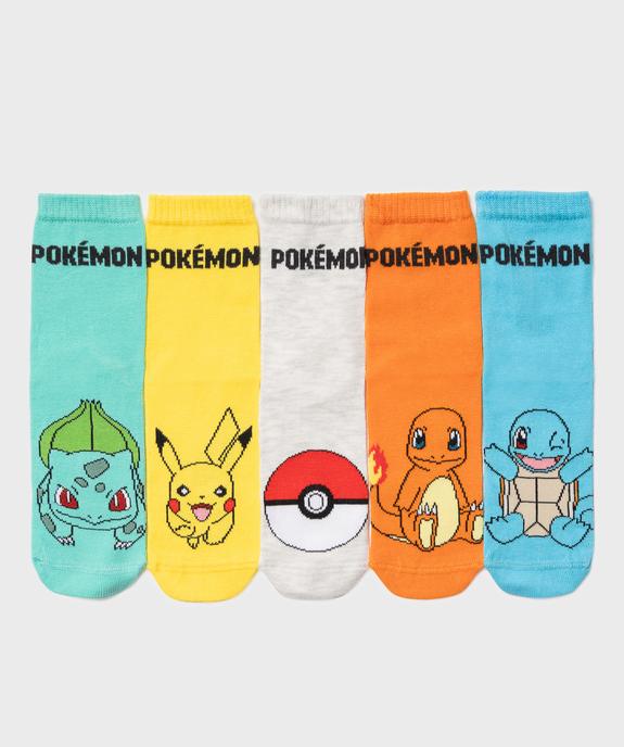 Chaussettes multicolores à motifs garçon (lot de 5) - Pokemon vue1 - POKEMON - GEMO