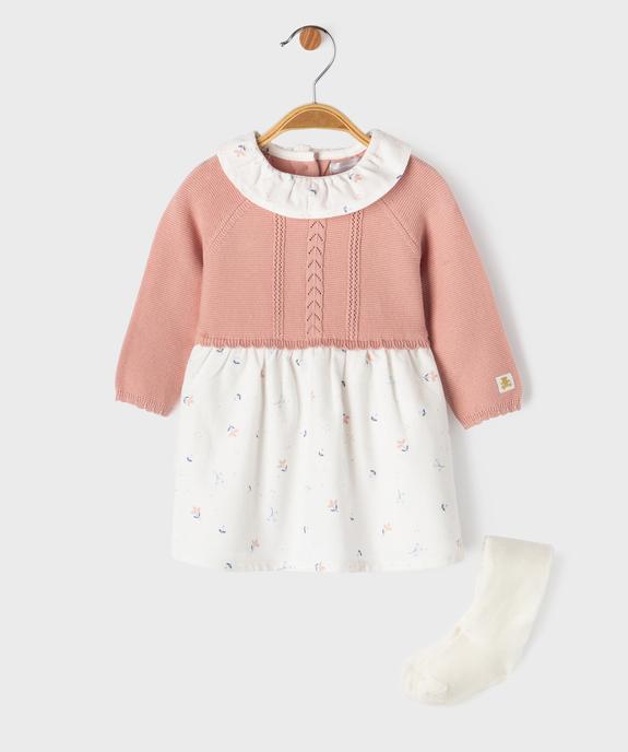Ensemble 2 pièces robe + collants bébé fille - LuluCastagnette vue2 - LULU CASTAGNETTE GEMO FOR GOOD - GEMO