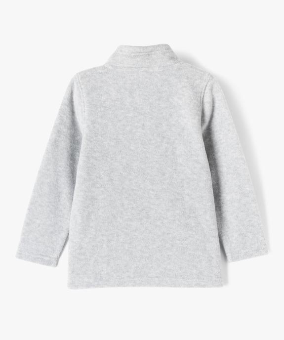 Sweat zippé à col montant en maille polaire garçon vue3 - GEMO (ENFANT) - GEMO
