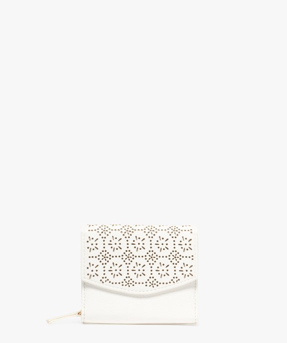 Portefeuille compact avec rabat ajouré femme vue1 - GEMO (ACCESS) - GEMO