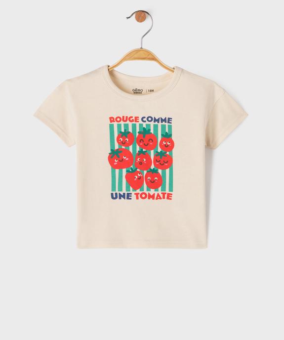 Tee-shirt manches courtes avec motifs tomates bébé garçon vue2 - GEMO 4G BEBE - GEMO