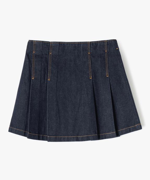 Jupe plissée en jean fille - LuluCastagnette vue3 - LULU CASTAGNETTE G4G D - GEMO