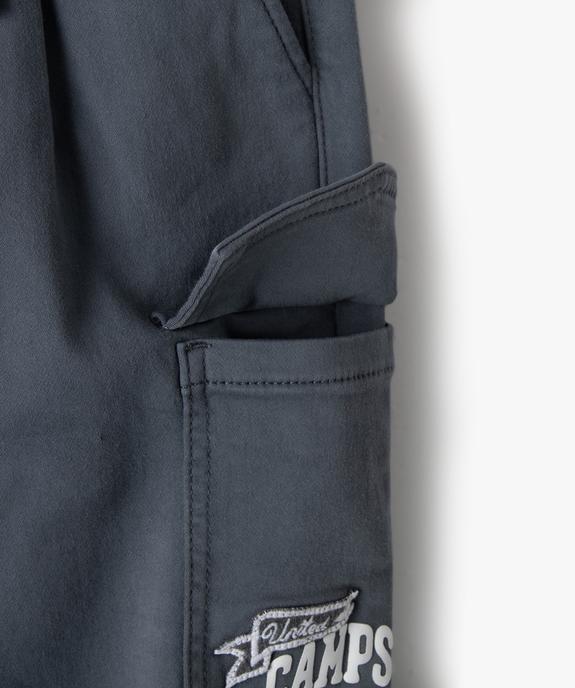 Pantalon cargo uni garçon vue2 - CAMPS - GEMO