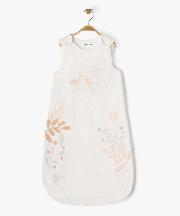 Gigoteuse bébé en gaze de coton imprimée vue1 - GEMO(BB COUCHE) - GEMO