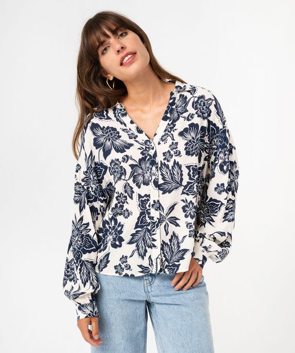 Chemise fluide à motifs femme vue2 - GEMO(FEMME PAP) - GEMO