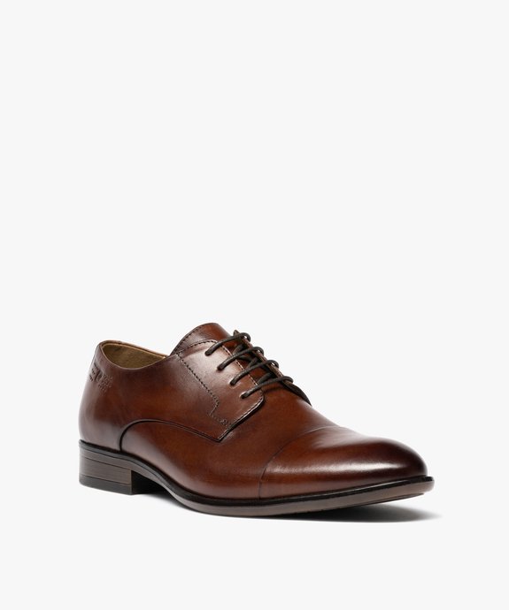 Derby à bout droit dessus cuir homme - Pierre Cardin vue3 - PIERRE CARDIN D - GEMO
