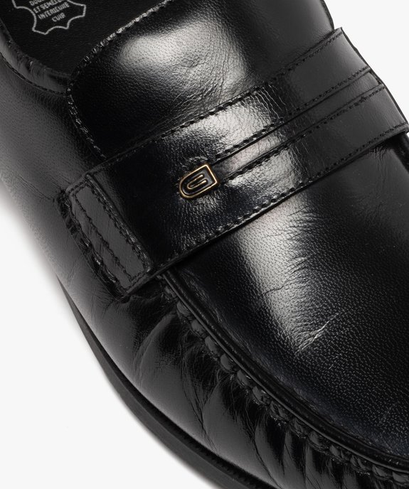 Mocassins homme unis dessus et intérieur cuir vue12 - G'FLEX - GEMO
