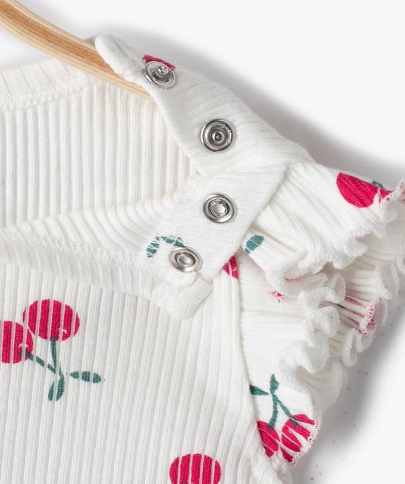 Pyjama bébé fille 2 pièces en maille côtelée vue2 - GEMO(BB COUCHE) - GEMO