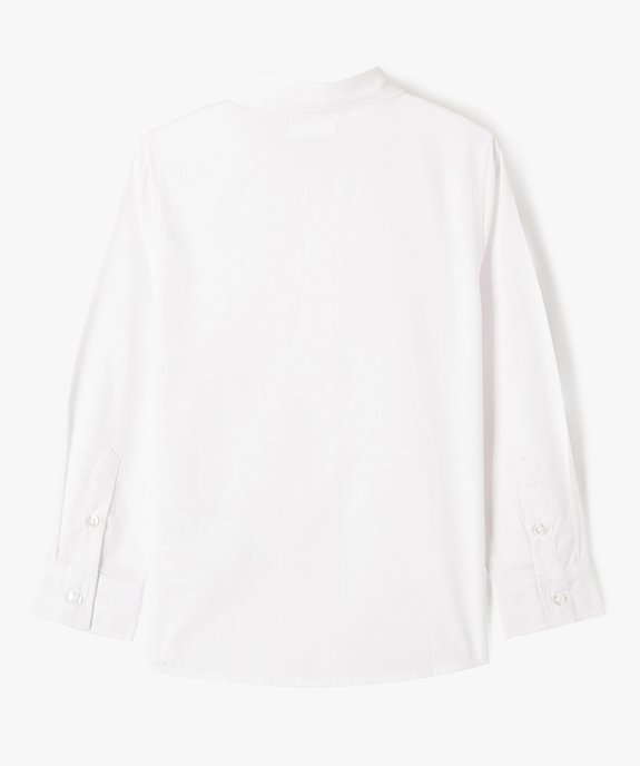 Chemise unie à manches longues garçon vue3 - GEMO 4G GARCON - GEMO