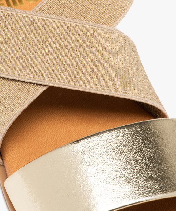 Sandales femme à talon plat et brides élastiques unies  vue7 - VALENTINA BALDA - GEMO