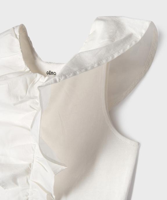 Débardeur avec large volant sur le col fille vue2 - GEMO (ENFANT) - GEMO