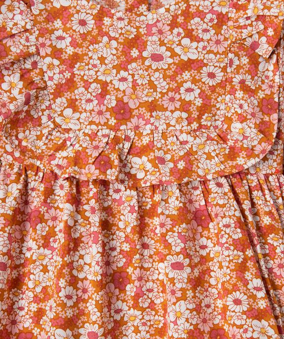 Robe ample à manches longues fleurie bébé fille - LuluCastagnette vue3 - LULUCASTAGNETTE - GEMO