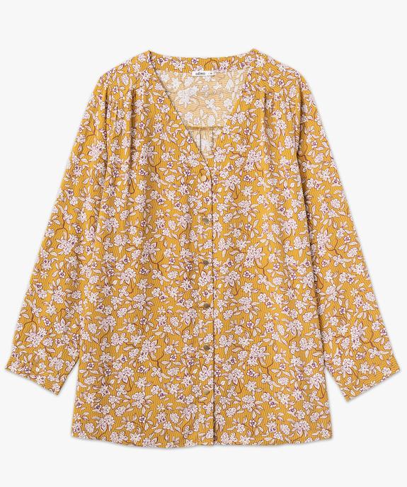 Chemise à manches longues imprimée femme grande taille vue4 - GEMO 4G GT - GEMO