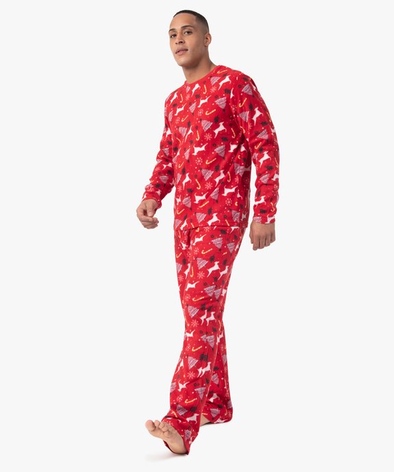 Pyjama homme spécial Noël en polaire fine vue2 - GEMO(HOMWR HOM) - GEMO
