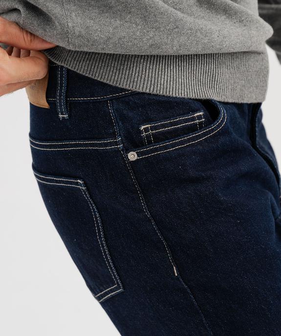 Jean straight en denim de coton stretch homme vue2 - GEMO 4G HOMME - GEMO