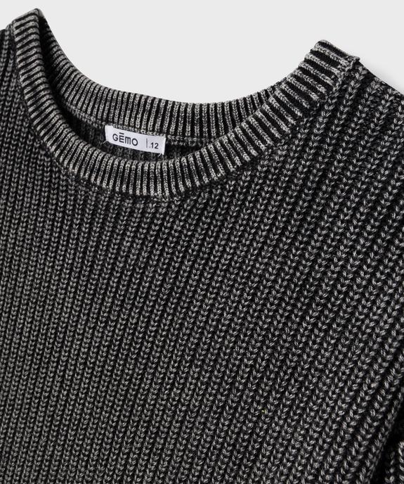 Pull en grosse maille garçon vue3 - GEMO (JUNIOR) - GEMO