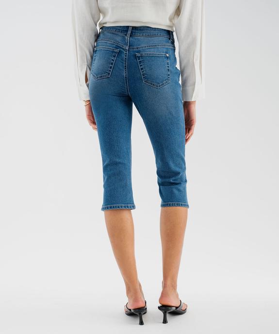 Pantacourt en jean coupe slim femme vue3 - GEMO(FEMME PAP) - GEMO