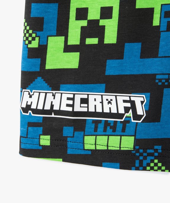 Tee-shirt garçon manches courtes motifs graphiques - Minecraft vue2 - MINECRAFT - GEMO