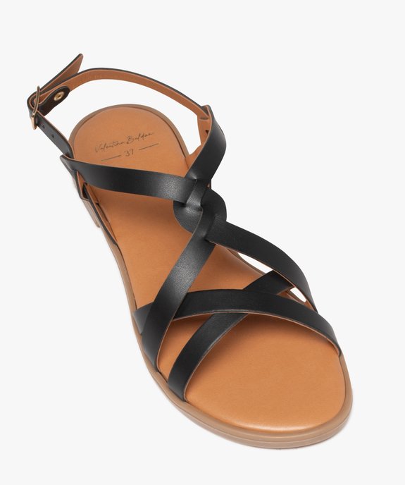 Sandales plates à brides entrecroisées femme - Valentina Baldano vue5 - VALENTINA BALDA - GEMO