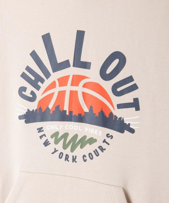 Sweat garçon à capuche en molleton chaud imprimé vue3 - GEMO (JUNIOR) - GEMO