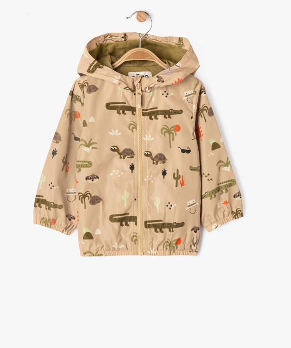 Blouson à capuche avec motifs animaux bébé garçon vue1 - GEMO(BEBE DEBT) - GEMO