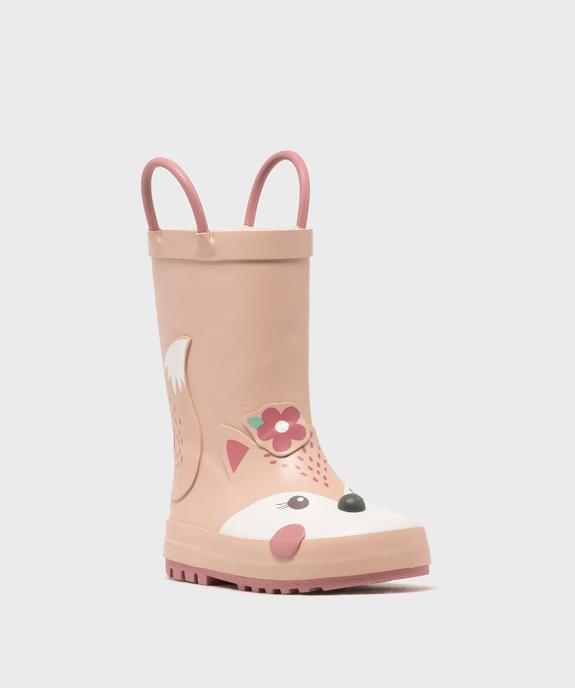 Bottes de pluie imprimé renard fille vue2 - LOVELY WINGS - GEMO