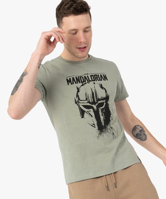 Tee-shirt homme avec motif The Mandalorian – Star Wars vue1 - THE MANDALORIAN - GEMO