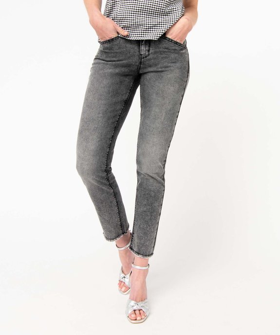 Jean femme coupe Slim avec franges dans le bas - Complices vue1 - COMPLICES - GEMO