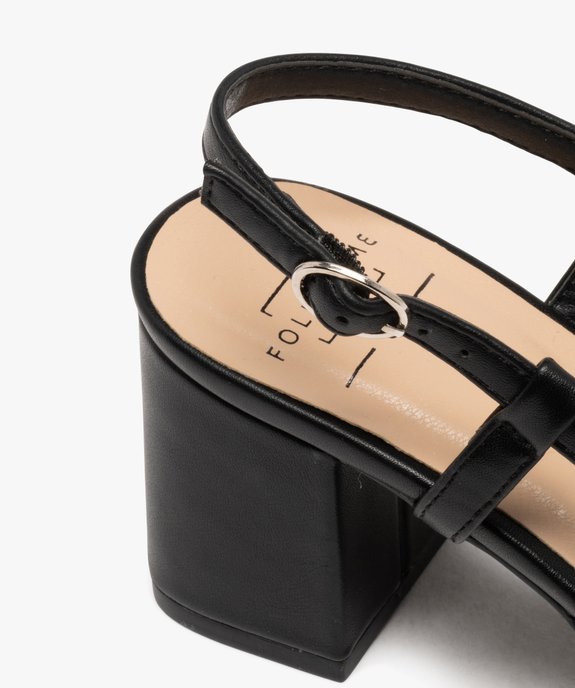 Escarpins sling-back à talon large et bout carré femme vue6 - FOLLOW ME - GEMO