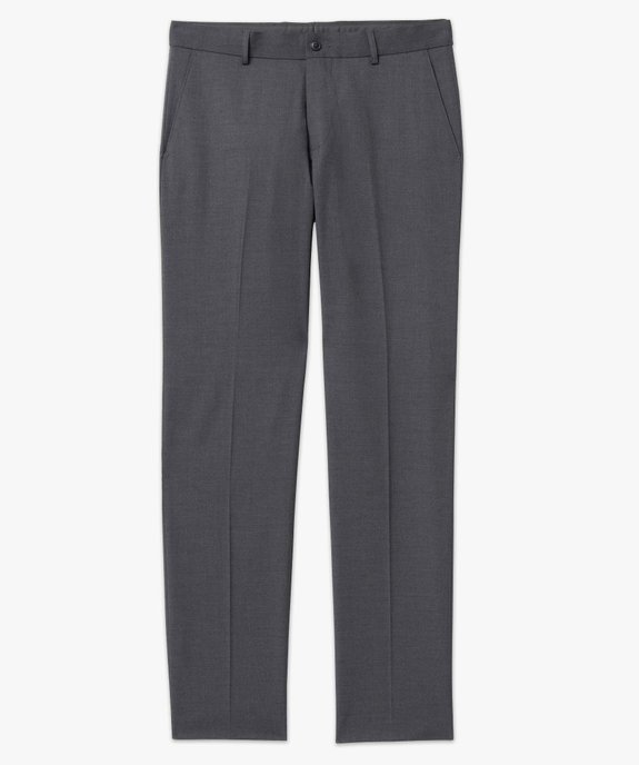 Pantalon de costume homme en toile coupe droite vue4 - GEMO (HOMME) - GEMO