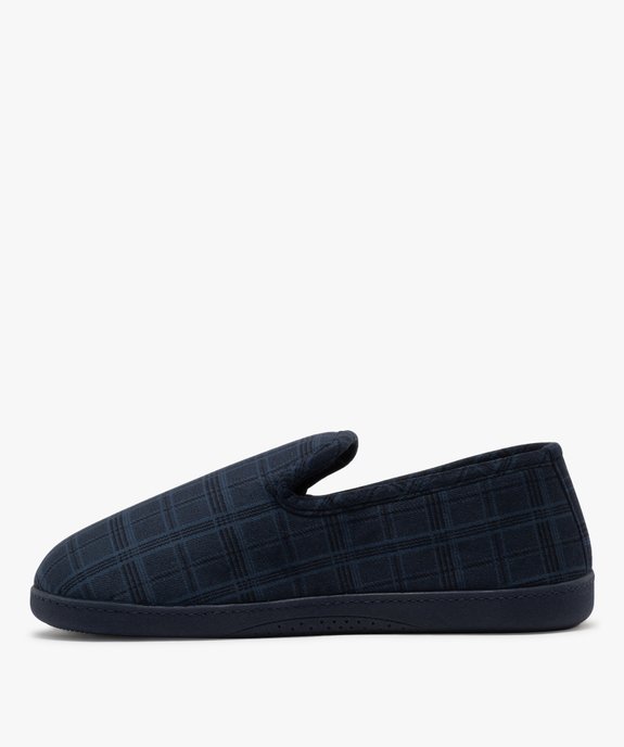 Chaussons en velours à motif tartan homme - Isotoner vue3 - ISOTONER - GEMO