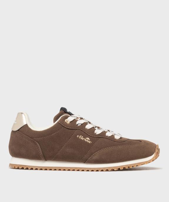 Baskets dessus suédine avec patch métallisé au talon femme - Ellesse vue1 - ELLESSE - GEMO