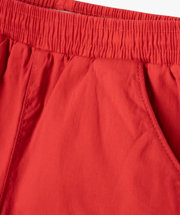 Short ample avec taille élastique en coton stretch fille vue2 - GEMO (ENFANT) - GEMO