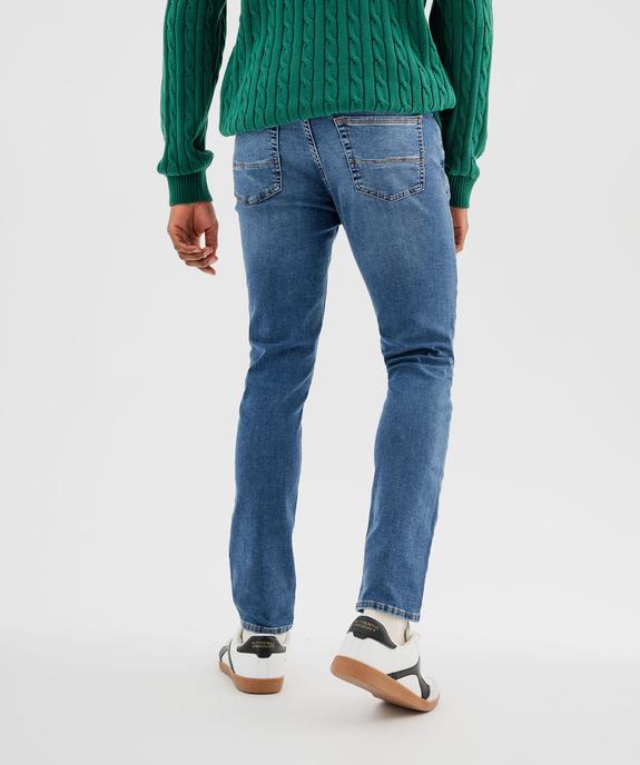 Jean Slim délavé en coton stretch homme vue3 - GEMO (HOMME) - GEMO