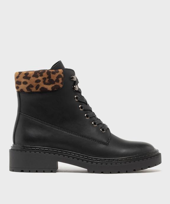 Boots à lacets et zip avec col texturé femme - Valentina Baldano vue1 - VALENTINA BALDA - GEMO
