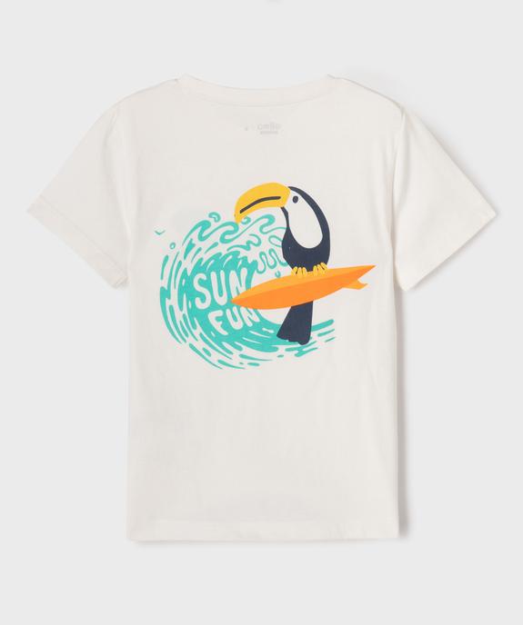 T-shirt à motif en relief garçon vue3 - GEMO 4G GARCON - GEMO