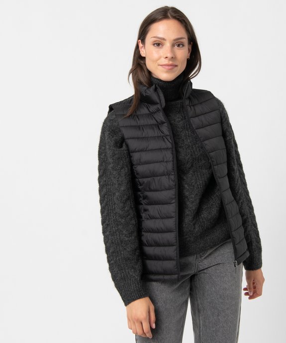 Doudoune sans manches avec col montant femme vue1 - GEMO 4G FEMME - GEMO