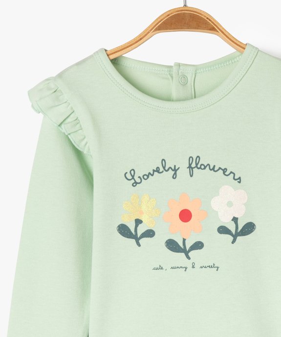Pyjama en coton 2 pièces avec épaules volantées bébé vue2 - GEMO 4G BEBE - GEMO