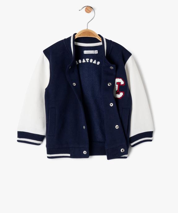 Sweat pressionné look veste en molleton doux bébé garçon - LuluCastagnette vue4 - LULU CASTAGNETTE G4G D - GEMO
