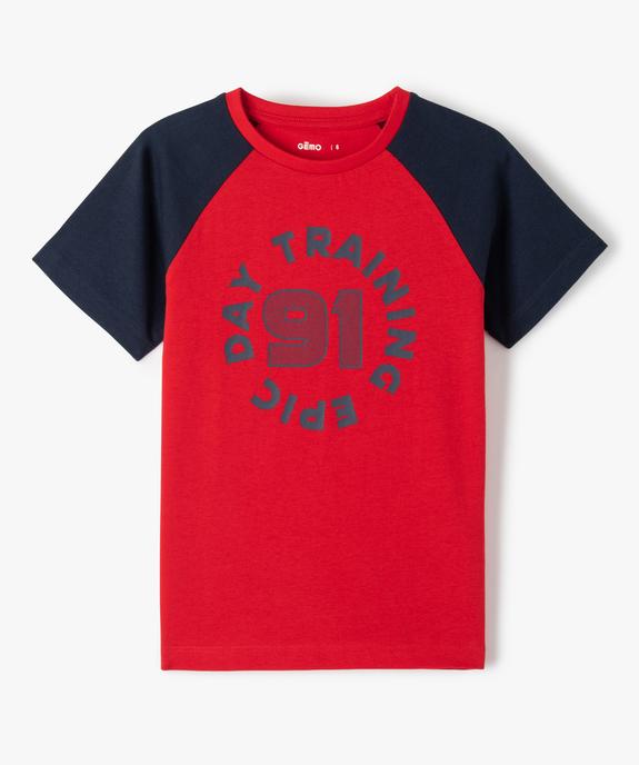 T-shirt manches raglan imprimé garçon vue1 - GEMO (ENFANT) - GEMO
