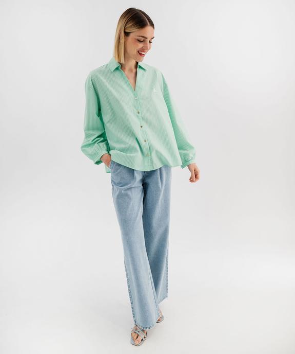 Jean large à pinces en denim léger femme - LuluCastagnette vue5 - LULUCASTAGNETTE - GEMO