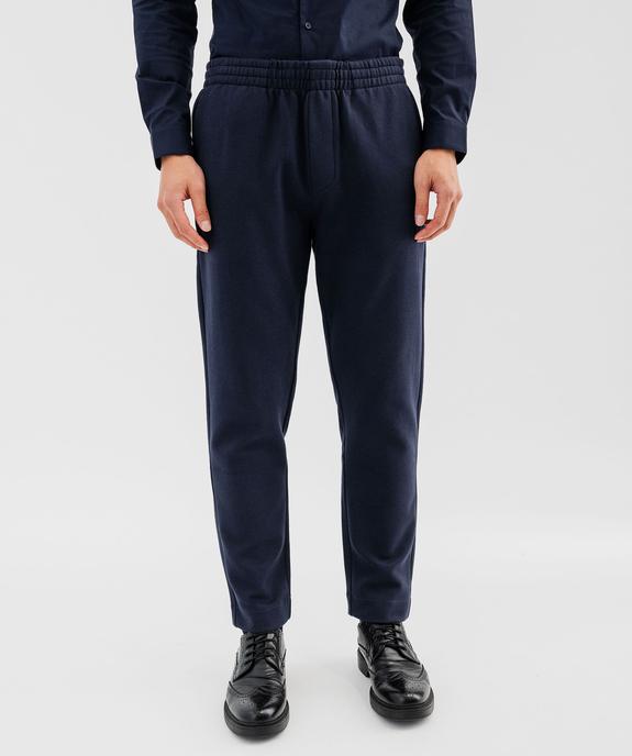 Pantalon en maille sergée casual homme vue1 - GEMO (HOMME) - GEMO
