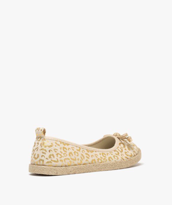 Ballerines en toile imprimée à semelle de corde femme vue5 - FOLLOW ME G4G - GEMO