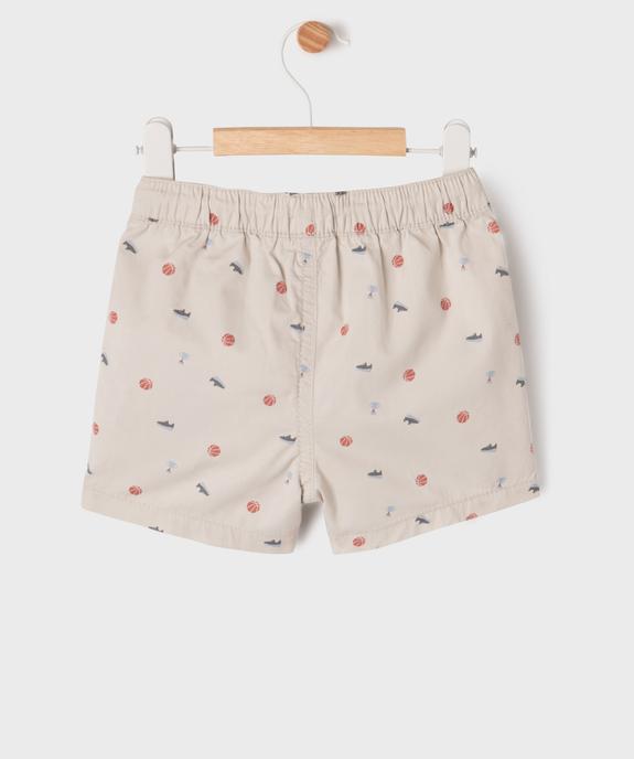 Short en toile à taille ajustable bébé garçon vue3 - GEMO 4G BEBE - GEMO