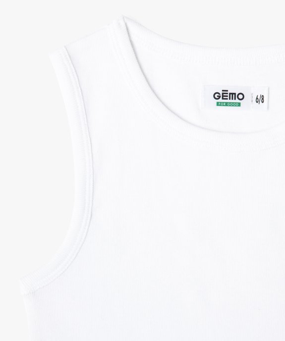 Débardeurs unis en coton garçon vue2 - GEMO 4G GARCON - GEMO