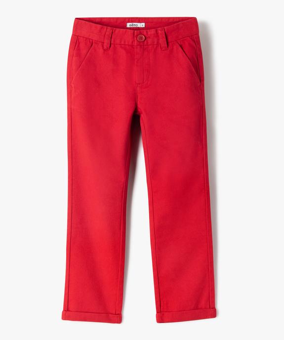 Pantalon chino 100% coton garçon vue1 - GEMO 4G GARCON - GEMO